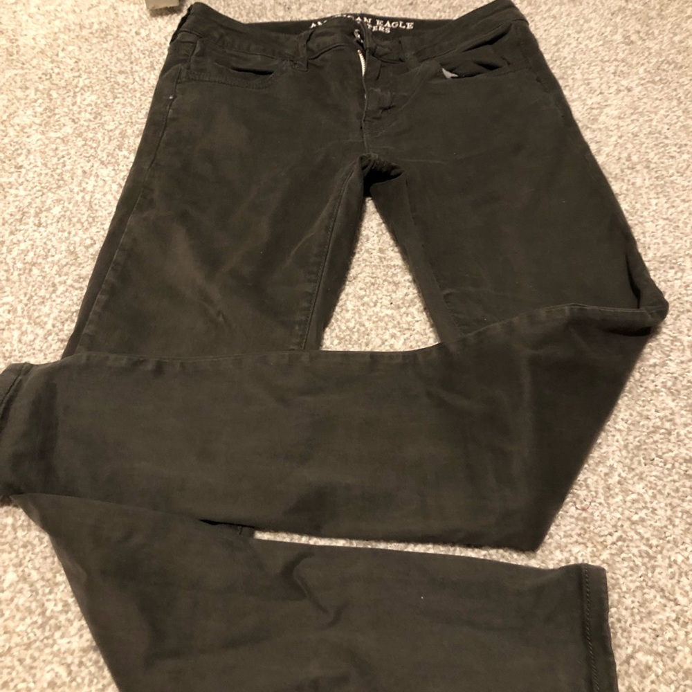 American Eagle military green jeggings